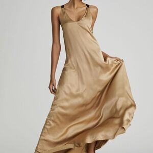 Magali Pascal Open-Back Silk Maxi Dress large